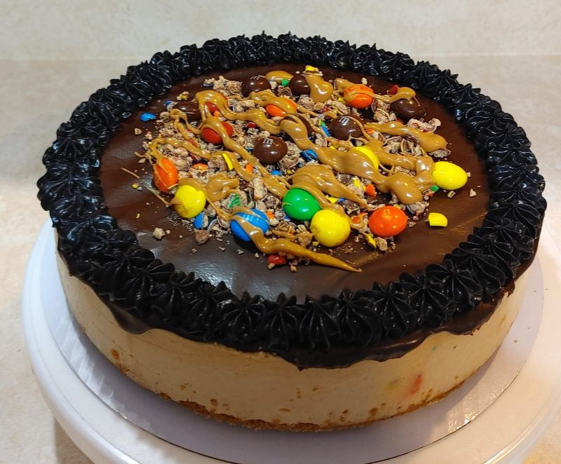 M&M Peanut Butter Cheesecake